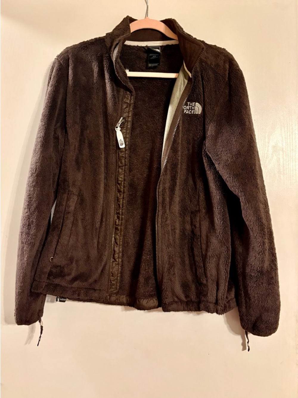 The North Face Osito Fleece Jacket Brown M Full Zip Cozy Soft Logo Womens - Picture 2 of 3